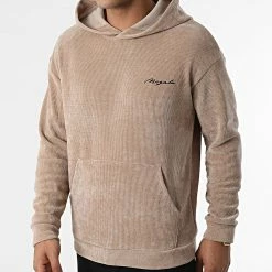 Remise ❤️ Sweat Capuche Velours UY934 Beige de Uniplay 😀