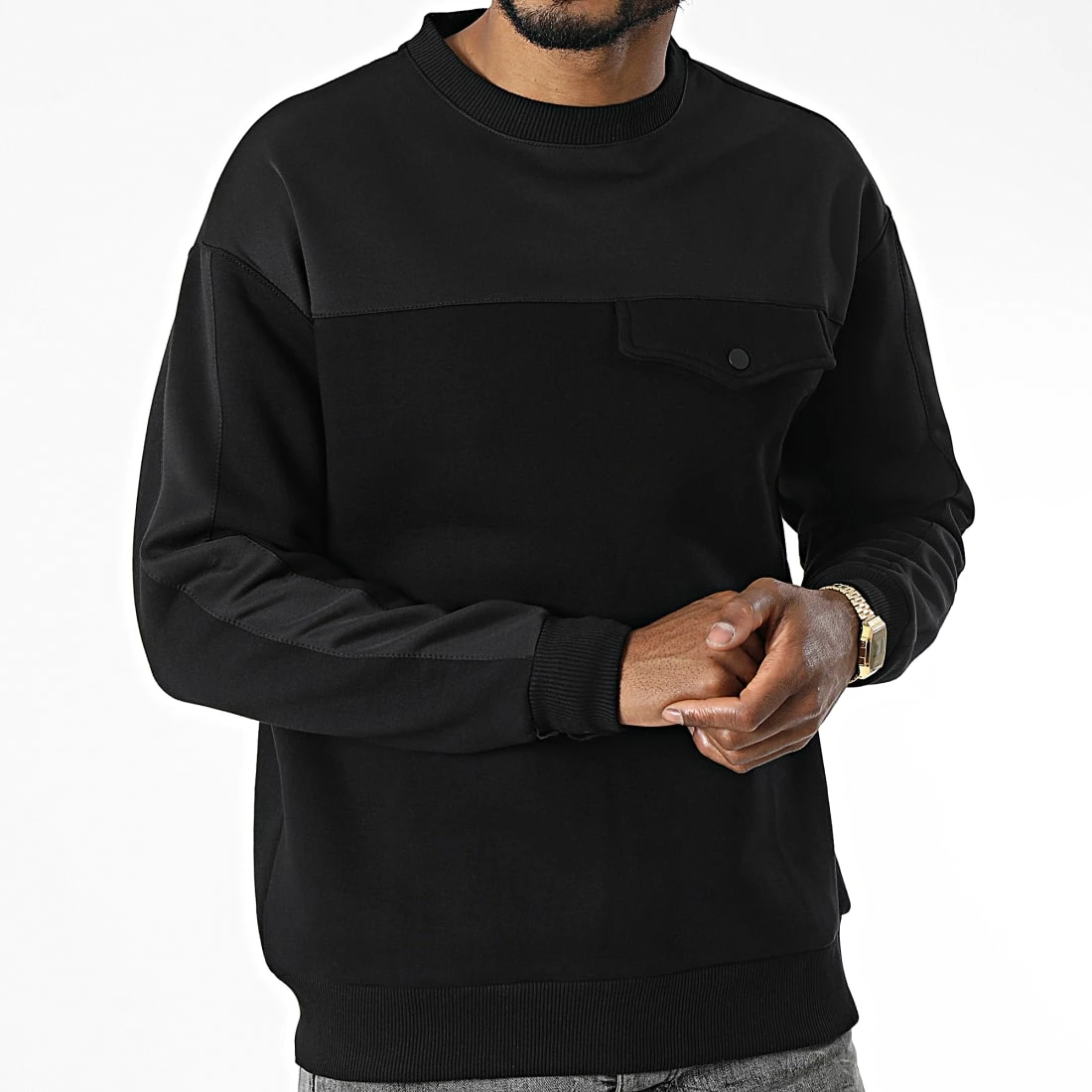 Budget ✨ Sweat Crewneck OTS-9 Noir de Uniplay ⌛ 5 Budget ✨ Sweat Crewneck OTS-9 Noir de Uniplay ⌛ – Image 3