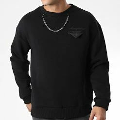 Tout neuf 🔥 Sweat Crewneck OTS-1 Noir de Uniplay 🌟 -Uniplay Soldes uniplay 341192 OTS 1 BLACK 20221004T155345 03