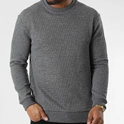 De gros ⭐ Sweat Crewneck OTS-15 Gris Anthracite de Uniplay 🎁