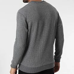 De gros ⭐ Sweat Crewneck OTS-15 Gris Anthracite de Uniplay 🎁 -Uniplay Soldes uniplay 341208 OTS 15 GREY 20221007T154822 04