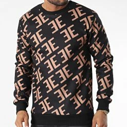 Promo ⭐ Sweat Crewneck SH-68 Noir Marron de Uniplay ⭐