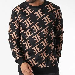 Promo ⭐ Sweat Crewneck SH-68 Noir Marron de Uniplay ⭐ -Uniplay Soldes uniplay 341258 SH 68 04 20221007T155943 03