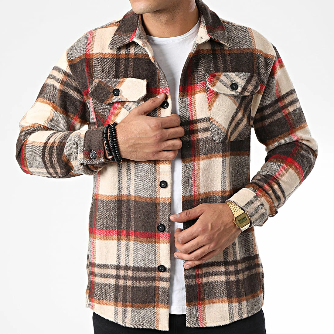 Top 10 😉 Surchemise A Carreaux C156 Beige Marron de Uniplay 🧨 3 Top 10 😉 Surchemise A Carreaux C156 Beige Marron de Uniplay 🧨