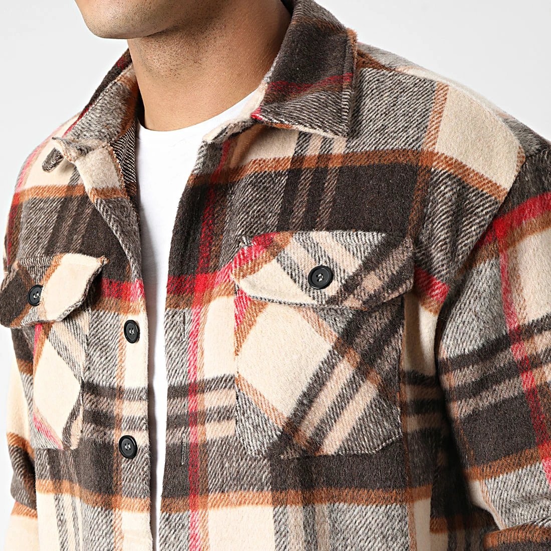 Top 10 😉 Surchemise A Carreaux C156 Beige Marron de Uniplay 🧨 4 Top 10 😉 Surchemise A Carreaux C156 Beige Marron de Uniplay 🧨 – Image 2