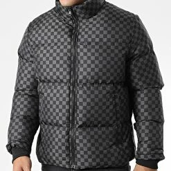 Budget 🧨 Doudoune A Carreaux VS-J13 Noir Gris de Uniplay 😀 -Uniplay Soldes uniplay 341343 VS J13 BLACK 20221004T155758 03