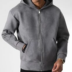 Offres 😍 Sweat Zippé Capuche UY931 Gris Anthracite de Uniplay 🎉 -Uniplay Soldes uniplay 345050 UY931 ANTHRACITE 20221025T151724 03