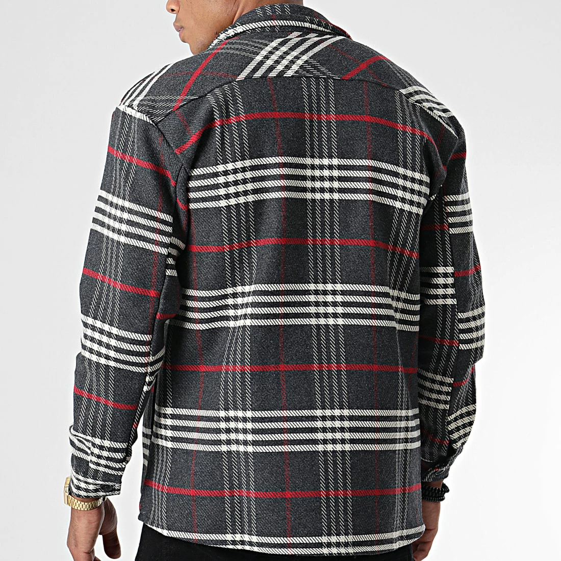 Meilleure vente ❤️ Surchemise A Carreaux C161 Gris Anthracite de Uniplay ❤️ 6 Meilleure vente ❤️ Surchemise A Carreaux C161 Gris Anthracite de Uniplay ❤️ – Image 4