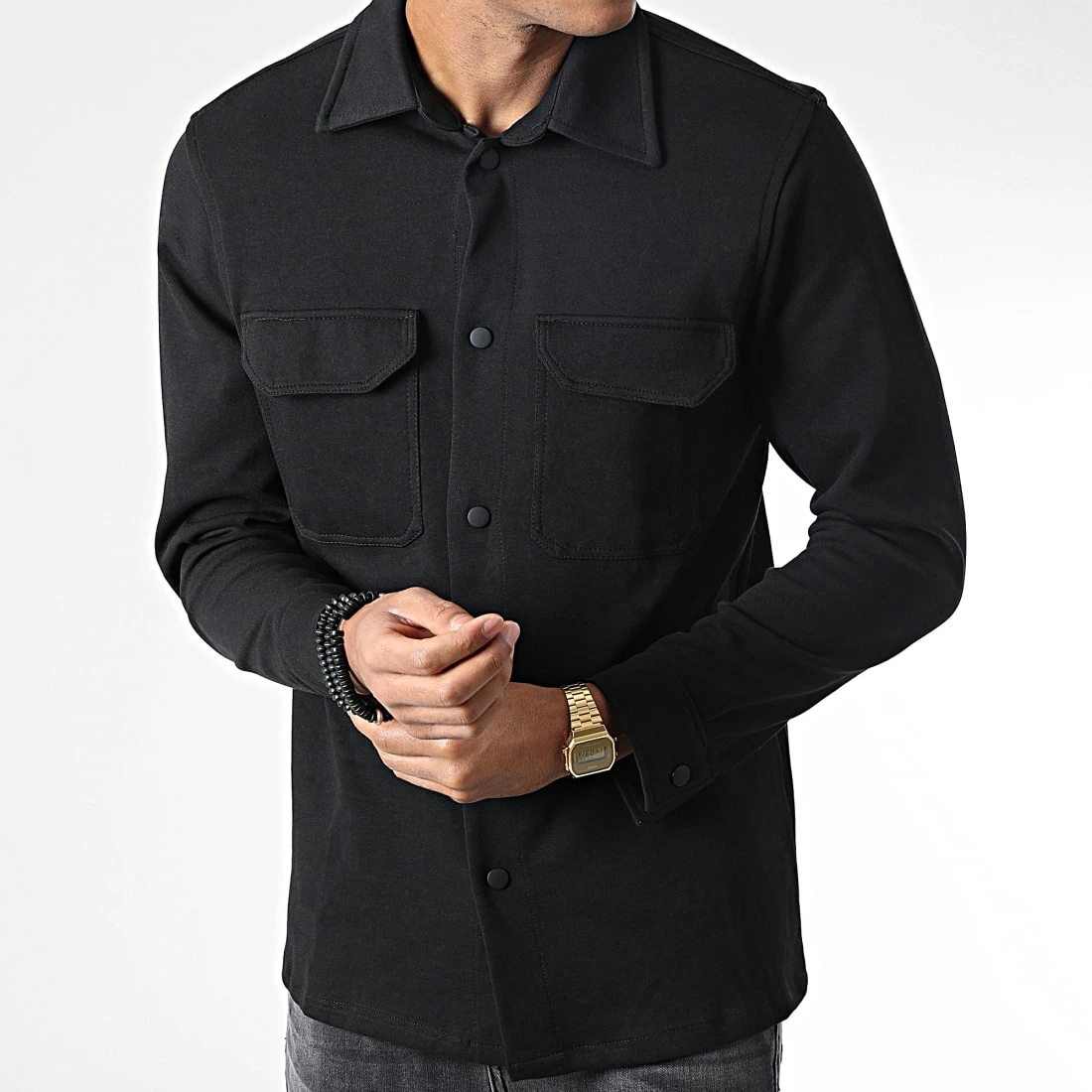 Meilleure vente 🛒 Chemise Manches Longues OTS-16 Noir de Uniplay 👍 5 Meilleure vente 🛒 Chemise Manches Longues OTS-16 Noir de Uniplay 👍 – Image 3