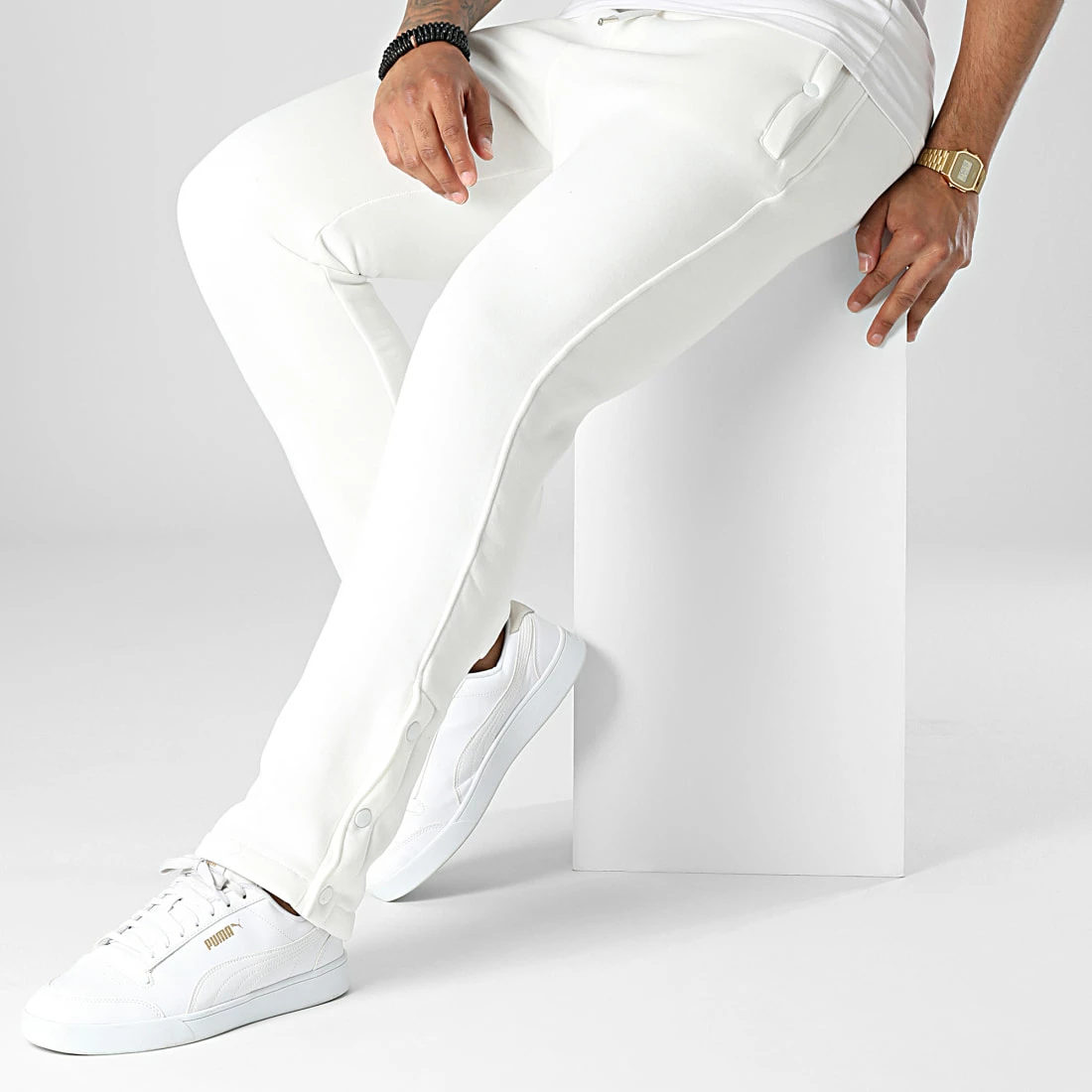 Le moins cher 🥰 Pantalon Jogging OTB 10 Blanc de Uniplay 👏 5 Le moins cher 🥰 Pantalon Jogging OTB 10 Blanc de Uniplay 👏 – Image 3