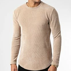 Acheter 😉 Tee 👕 Shirt Manches Longues UP-T976 Beige de Uniplay ❤️ -Uniplay Soldes uniplay 345186 UP T976 BEIGE 20221027T150901 03