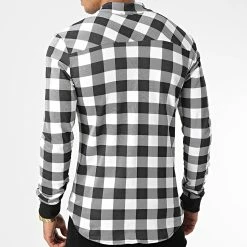 Les meilleures critiques de 😀 Chemise Manches Longues Col Mao UP-C162 Carreaux Blanc Noir de Uniplay 👏 -Uniplay Soldes uniplay 345191 UP C162 WHITE 20221027T151336 04