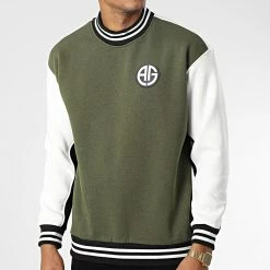 Offres 💯 Sweat Crewneck OTS 10 Vert Kaki de Uniplay ⭐ -Uniplay Soldes uniplay 345218 OTS 10 KHAKI 20221027T151200 03