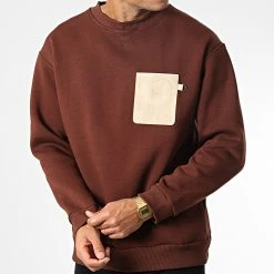 Coupon 😀 Sweat Crewneck OTS 4 Marron de Uniplay 🛒 -Uniplay Soldes uniplay 345224 OTS 4 BROWN 20221027T151108 03