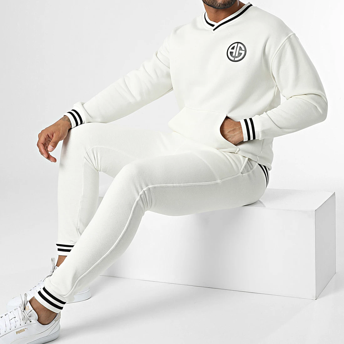 Promo 🥰 Ensemble De Survetement Eso 7 Blanc de Uniplay 🧨 3 Promo 🥰 Ensemble De Survetement Eso 7 Blanc de Uniplay 🧨