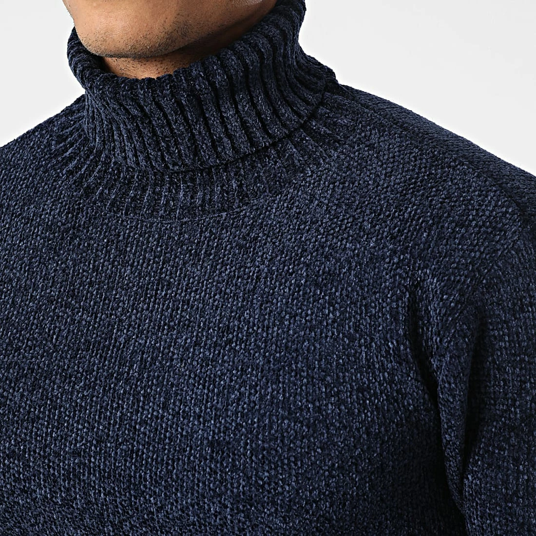 Remise 😀 Pull Col Roulé CR-089 Bleu Marine de Uniplay 👏 4 Remise 😀 Pull Col Roulé CR-089 Bleu Marine de Uniplay 👏 – Image 2