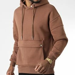 Grosses soldes 🎁 Sweat Capuche OTS 14 Marron de Uniplay ⌛