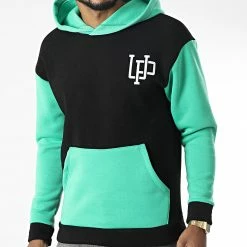 Le moins cher 🧨 Sweat Capuche UY941 Noir Vert de Uniplay 🔥