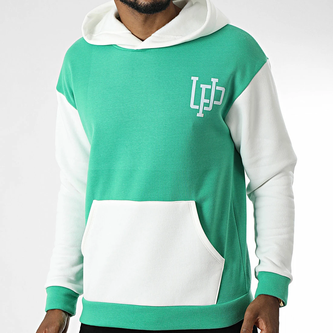 Vente flash 🥰 Sweat Capuche UY941 Vert Blanc de Uniplay 🔔 3 Vente flash 🥰 Sweat Capuche UY941 Vert Blanc de Uniplay 🔔