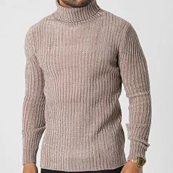 Grosses soldes 🥰 Pull Col Roulé CR-090 Beige de Uniplay ✔️