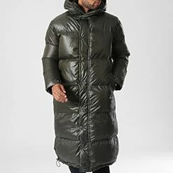 Tout neuf ❤️ Doudoune Longue A Capuche VS-J11 Vert Kaki de Uniplay 👍 -Uniplay Soldes uniplay 346632 VS J11 KHAKI 20221103T162110 05