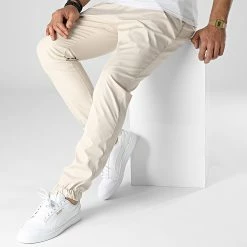 Sortie 🔥 Jogger Pant OTB-7 Beige de Uniplay 🤩 -Uniplay Soldes uniplay 348349 OTB 7 STONE 20221118T152121 03