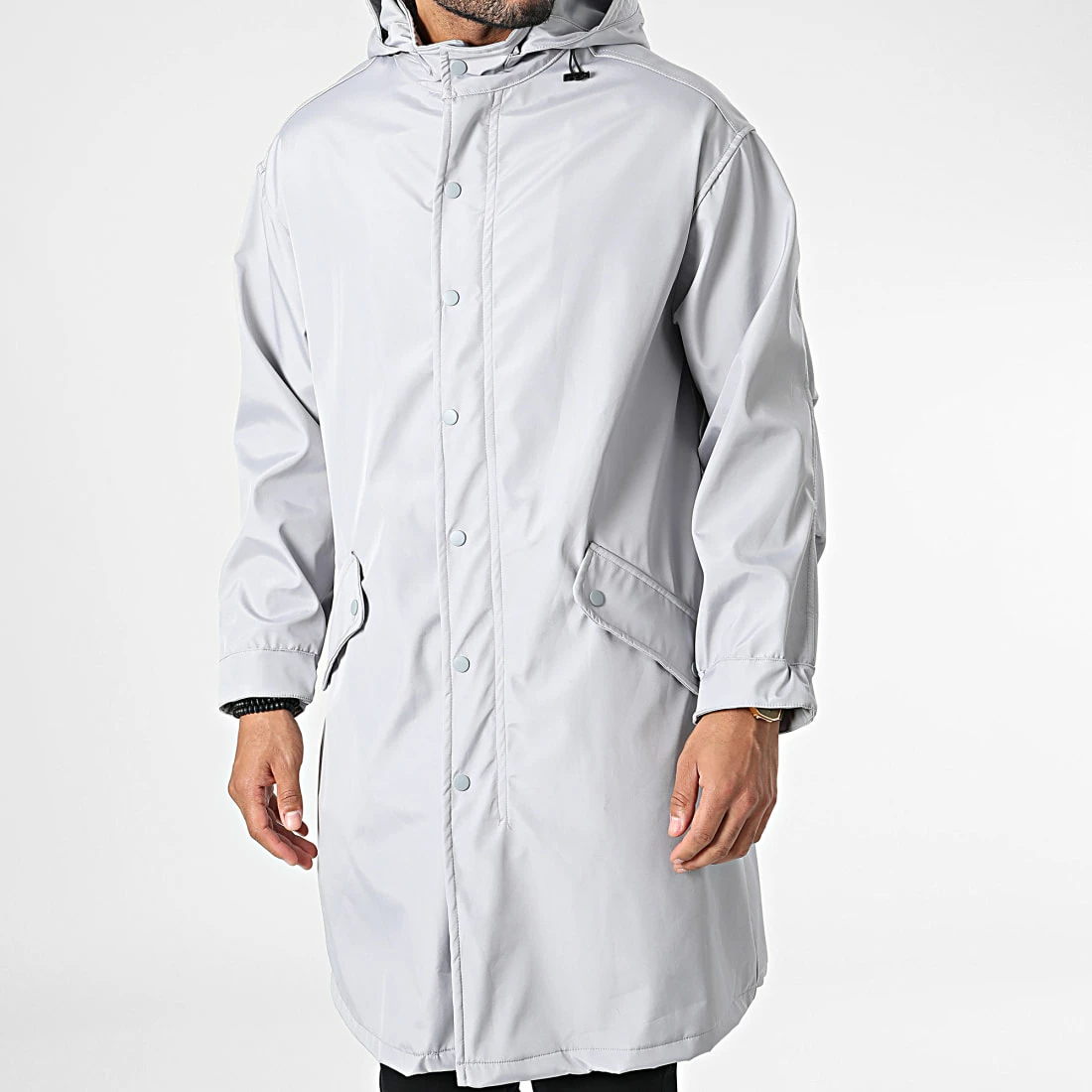 Le moins cher 🔥 Veste Longue Zippée Capuche JOT-1 Gris Clair de Uniplay 🤩 5 Le moins cher 🔥 Veste Longue Zippée Capuche JOT-1 Gris Clair de Uniplay 🤩 – Image 3