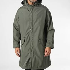 Budget 👏 Veste Longue Zippée Capuche JOT-1 Vert Kaki de Uniplay 🔥