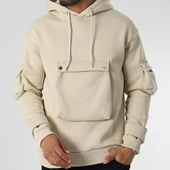 Budget ❤️ Sweat Capuche OTS-7 Beige de Uniplay 👍