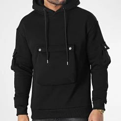 Remise 🧨 Sweat Capuche OTS-7 Noir de Uniplay 😉
