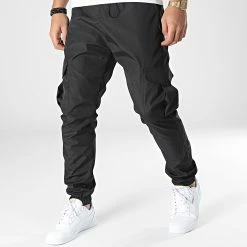 De gros ⌛ Pantalon Cargo OTB-9 Noir de Uniplay 🥰