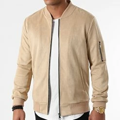 Meilleure affaire 👏 Bomber Suédine 1288 Beige de Uniplay 🥰 -Uniplay Soldes uniplay 75182 FAB 1288 BEIGE 20211103T094646 03